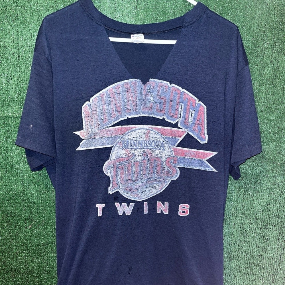 Minnesota Twins Vintage 90s Champion THRASHED DISTRESSED Shirt XL MLB MN St Paul